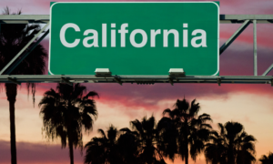 California road sign